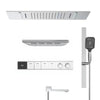 Luxury Brass Embedded Rain Shower System LED Digital Display Mixer