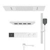 Luxury Brass Embedded Rain Shower System LED Digital Display Mixer