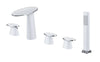 Luxury Bathroom Faucet Mushroom Shape 8 Inch Widespread Sink Water Tap