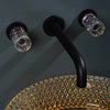 Luxury Brass and Crystal Bathroom Basin Faucet Double Handle Mixer Tap