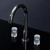 Luxury Brass and Crystal Bathroom Basin Faucet Double Handle Mixer Tap