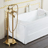 Luxury Brass Antique Freestanding Bathtub Faucet with Handheld Shower