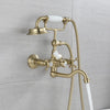 Luxury Brass Bathroom Bathtub Mixer Faucet with Handheld Shower Set