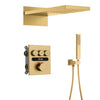 Embedded Brass Shower System Thermostatic Hot Cold Bath Mixer