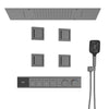 Luxury Brass Embedded Rain Shower System LED Digital Display Mixer