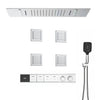Luxury Brass Embedded Rain Shower System LED Digital Display Mixer