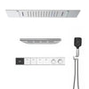 Luxury Brass Embedded Rain Shower System LED Digital Display Mixer