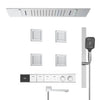 Luxury Brass Embedded Rain Shower System LED Digital Display Mixer