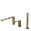 Luxury Brass Rotating Faucet Mixer Bathtub Basin Water Tap With Spray