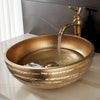 Luxury Ceramic Vessel Sink Above Counter Bathroom Basin with Faucet