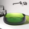 Luxury Crystal Countertop Basin Thin Edge Circular Art Glass Washbasin
