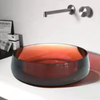 Luxury Crystal Countertop Basin Thin Edge Circular Art Glass Washbasin