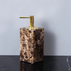 Luxury Dark Natural Marble Bathroom Accessories Shower Dispenser