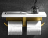 Luxury Double Paper Towel Rack Marble Paper Towel Rack Paper Holder