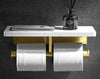 Luxury Double Paper Towel Rack Marble Paper Towel Rack Paper Holder