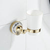 Luxury Gold Bathroom Accessories Wall Mounted Ceramic Hardware