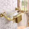 Luxury Gold Brass  European Artistic Shower Bathroom Accessories