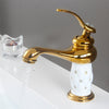Luxury Golden Plated Polish Bathroom Basin High Short Style Faucet
