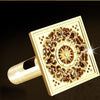 Luxury Golden Square Floor Waste Drain Bathroom Shower Drain