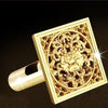 Luxury Golden Square Floor Waste Drain Bathroom Shower Drain