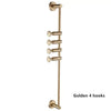 Luxury Nordic Style Brass Movable Wall Mounted Hook Hanging Rack