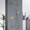 Luxury Rainfall Mixer Tap Bath and Shower Combo Brass Shower Faucet Set