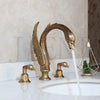 Luxury Swan Bathtub Faucet Brass Deck Mount Bathroom Sink Mixer Faucet