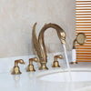 Luxury Swan Bathtub Faucet Brass Deck Mount Bathroom Sink Mixer Faucet