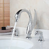 Luxury Swan Bathtub Faucet Brass Deck Mount Bathroom Sink Mixer Faucet