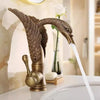 Luxury Swan Brass Basin Faucet Bathroom Water Mixer Basin Sink Tap
