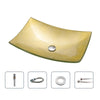 Luxury Tempered Glass Countertop Basin Artistic Modern Bathroom Sink