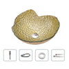 Luxury Tempered Glass Countertop Basin Artistic Modern Bathroom Sink