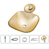 Luxury Tempered Glass Countertop Basin Artistic Modern Bathroom Sink