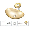 Luxury Tempered Glass Countertop Basin Artistic Modern Bathroom Sink