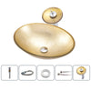 Luxury Tempered Glass Countertop Basin Artistic Modern Bathroom Sink