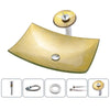Luxury Tempered Glass Countertop Basin Artistic Modern Bathroom Sink