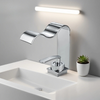 Luxury Waterfall Basin Faucet Deck Mounted Brass Hot Cold Mixer Tap