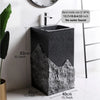 Luxury Whole Stone Sink Floor Standing Washbasin Stone Basin Sink