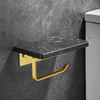 Marble Aluminum Toilet Roll Tissue Holder With Bath Mobile Phone Rack