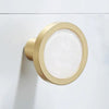 Marble Brass Luxury Brushed Gold Bathroom Shower Accessories Set