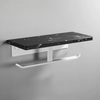Marble Toilet Paper Holder Tissue Roll Rack with Mobile Phone Storage