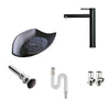 Matte Black Bathroom Sinks Modern Counter Basin Sink for Kitchen