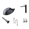 Matte Black Bathroom Sinks Modern Counter Basin Sink for Kitchen