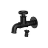 Matte Black Brass Bibcock Faucet Outdoor Garden Washing Machine Tap