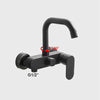 Matte Black Wall Mounted Faucet Pull Down Cold Hot Water Kitchen Taps