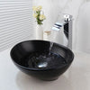 Matte Black Washbasin Lavatory Basin Bathroom Sink Faucet Combo