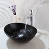 Matte Black Washbasin Lavatory Basin Bathroom Sink Faucet Combo