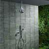 Minimalist Brass Concealed Ceiling Shower Head with Handheld Shower