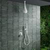 Minimalist Brass Concealed Ceiling Shower Head with Handheld Shower