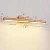Mirror Lamp Solid Wood Personality Long Strip Bathroom Wall Light